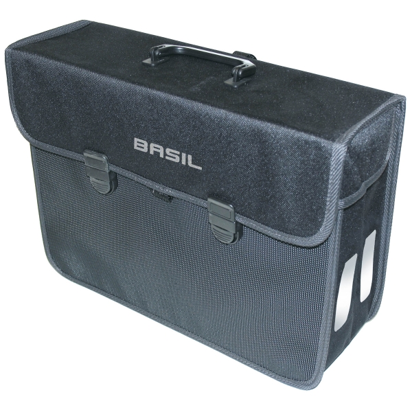 Basil - Sac arrière - Malaga XL - noir, réfléchissant, imperméable 17L(40x16x31)