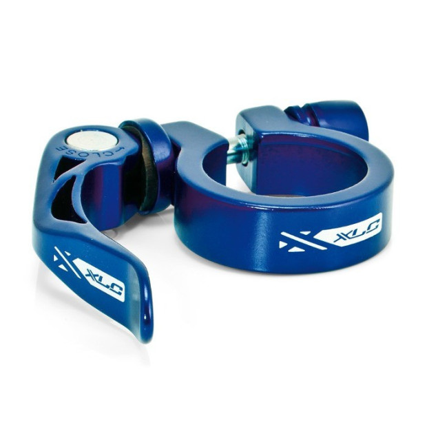 XLC PC-L04 COLLIER POUR TIGE DE SELLE ALUMINIUM FERMETURE RAPIDE 31.6 mm BLEU